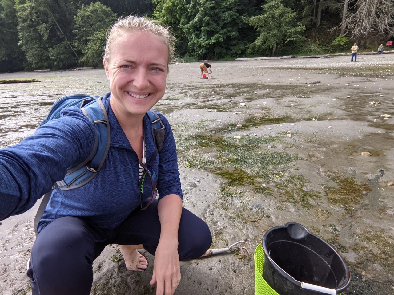Clamming at low tide